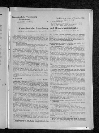 Kassenärztliche Abrechnung und Honorarkartenabgabe.