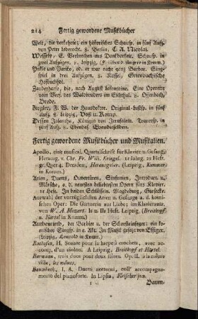 Fertig gewordene Musikbücher und Musikalien.