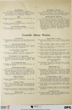 Gemälde älterer Meister (Nr. 128-205)