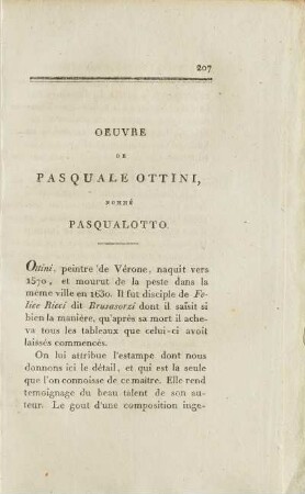 Oeuvre De Pasquale Ottini, Nommé Pasqualotto.