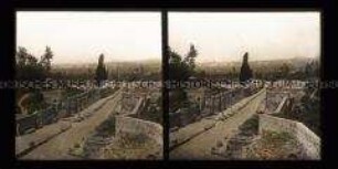 Blick in die Gräberstraße an der Porta Nocera, Pompeji