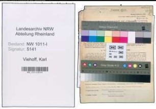 Entnazifizierung Karl Viehoff , geb. 06.12.1913 (Steuerinspektor)