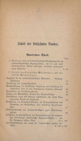 Inhalt des fünfzehnten Bandes