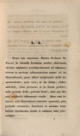 De manifestis in corpore vivo mutationibus usu chinini sulphurici productis