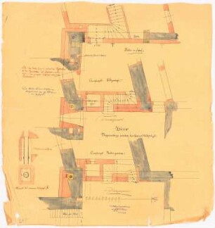 Schloss von Dr. Strousberg, Zbirow Umbau: Querflügel: Grundrisse