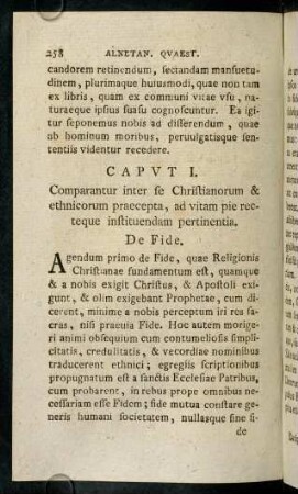 258-264, Caput I. De Fide.