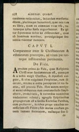 258-264, Caput I. De Fide.