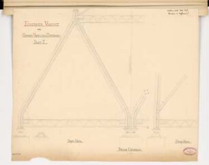 Eisenbahnbrücke in Venezuela Monatskonkurrenz Februar 1889: Pfeiler-Unterbau in zwei Ansichten 1:25; Maßstabsleiste