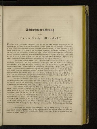 Schlußbetrachtung zum ersten Buche Moscheh.
