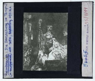 Rembrandt, Die Darstellung im Tempel (in dunkler Manier) (Druck, B050) (Expl. Washington NG 1951.12.1)