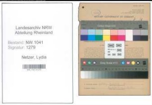 Entnazifizierung Lydia Netzer , geb. 13.07.1897 ()