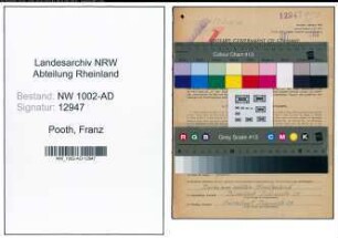 Entnazifizierung Franz Pooth, geb. 25.07.1889 (Verw.Angest.)