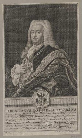 Bildnis des Christianvs Gottlib. Schvvarzivs