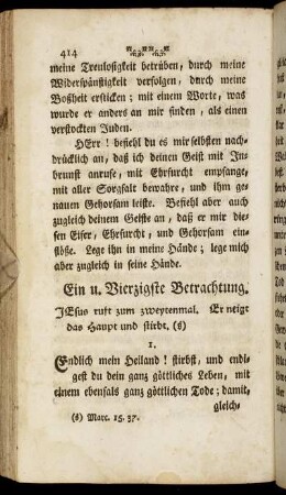 Ein u. Vierzigste Betrachtung. - Sechs u. vierzigste Betrachtung.