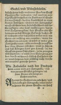 Wie Andolosia nach der Hochzeit heim reiten wolt gen Famagusta ...
