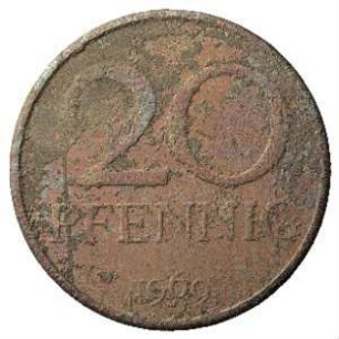 Fundmünze, 20 Pfennig, 1969