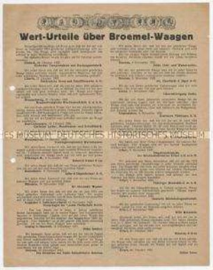 Wert-Urteile über Broemel-Waagen