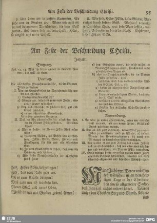 Am Feste der Beschneidung Christi