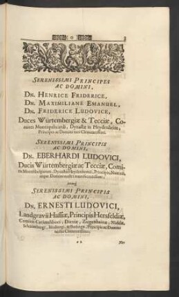 Serenissimi Principes Ac Domini, [...]