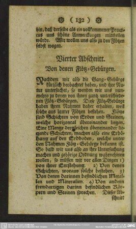 Vierter Abschnitt. Von denen Flötz-Gebürgen