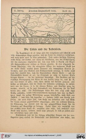 Heft 22 (2. Augustheft 1898)