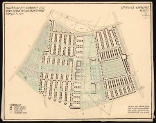 Siedlungsplan mit Schulhausgruppe Schinkelwettbewerb 1931: Bebauungsplan 1:4000