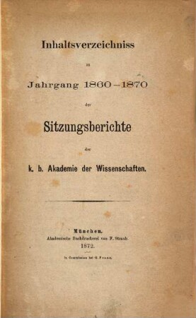 Sitzungsberichte der Königl. Bayerischen Akademie der Wissenschaften zu München, 1870, [3]