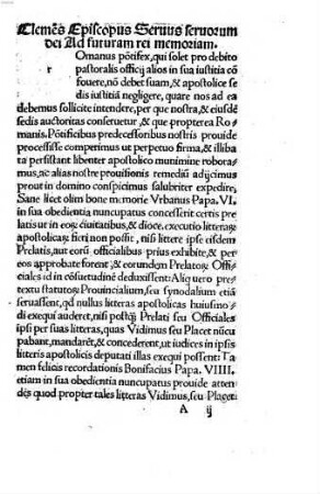 Bulla sanctissimi Domini Nostri Clementis Papae VII. Contra impedientes executione litterarum apostolicarum
