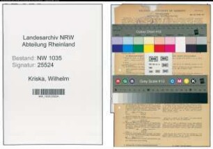Entnazifizierung Wilhelm Kriska , geb. 27.01.1896 (Hauer)