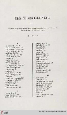 Index des noms géographiques