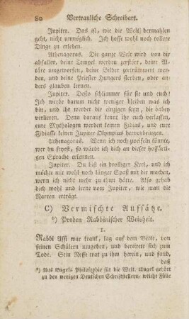 C) Vermischte Aufsätze.