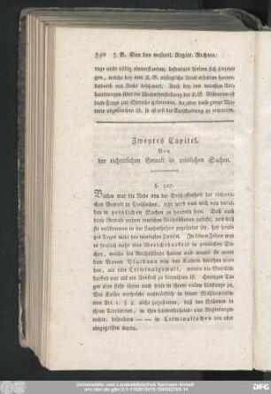 Zweytes Capitel. Von der richterlichen Gewalt in peinlichen Sachen.