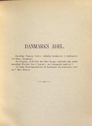Danmarks adels aarbog : udg. af en forening. 1896. = Årg. 13