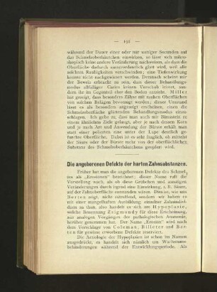 Die angeborenen Defekte der harten Zahnsubstanzen.
