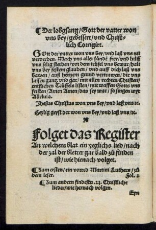 Der lobgsang/ Gott der vatter won uns bey ...
