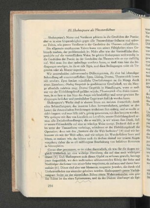 III. Shakespeare als Theaterdichter