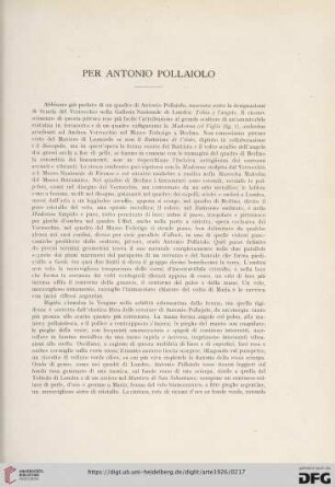 29: Per Antonio Pollaiolo