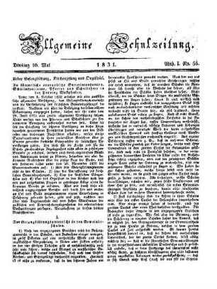 Ueber Gesangbildung, Kirchengesang und Orgelspiel : (Fortsetzung folgt)