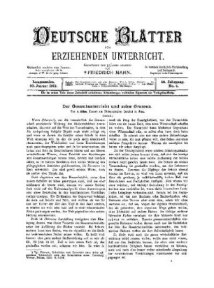 Der Gesamtunterricht und seine Grenzen : (Schluß)