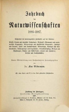 Jahrbuch der Naturwissenschaften. 2. 1886/87