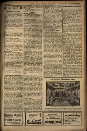 Zweite Ausgabe vom Samstag, den 28. September 1929.