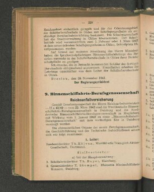 9. Binnenschiffahrts-Berufsgenossenschaft