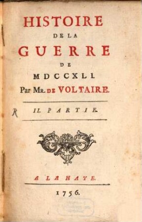 Histoire De La Guerre De MDCCXLI, 2