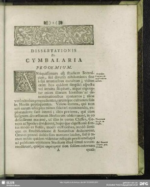 Dissertationis De Cymbalaria