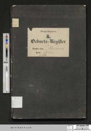 Geburtsregister Booßen 1874