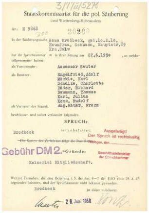 Brodbeck, Rosa