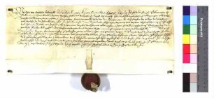 Lehenbrief von Kardinalpropst Otto zu Ellwangen für Asmus Baldung über zwei Tagwerk Wiesen vor dem Oberen Tor [zu Ellwangen]
