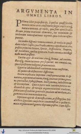 Argumenta In Omnes Libros
