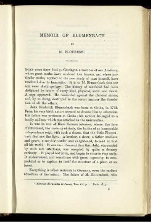 Memoir of Blumenbach