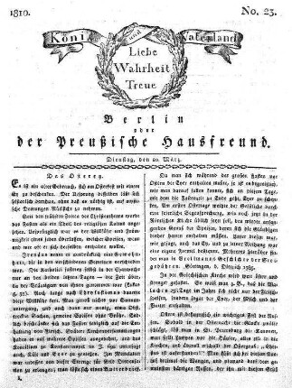 Nr. 23., 20. März 1810
